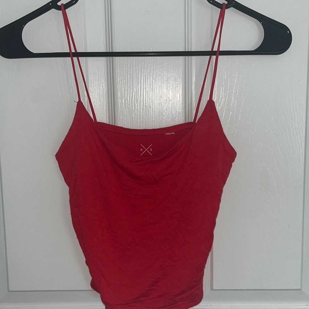 Red pacsun spaghetti strap tank top